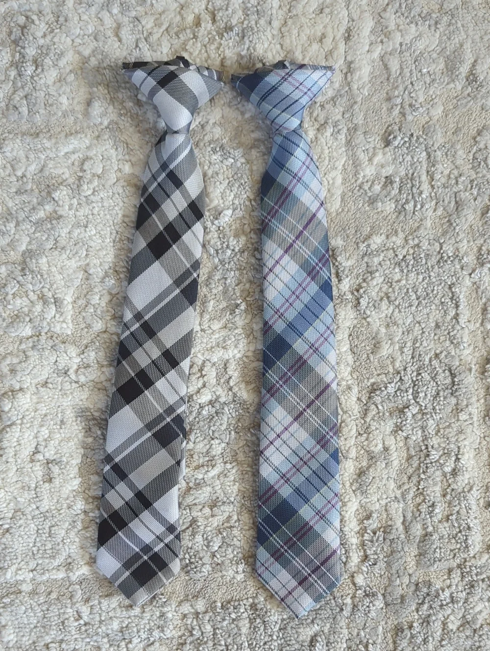 Plaid Slim Tie Set